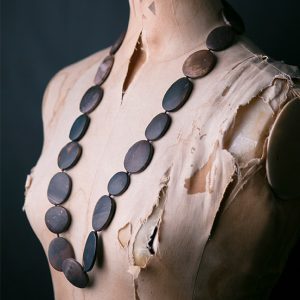 Matt Wood Opalite Free-Form Necklace