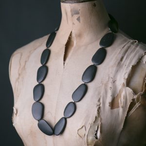 Matt Black Onyx Free-form Necklace