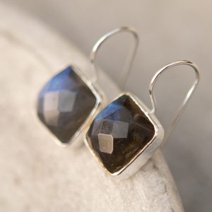 Labradorite and Silver Earrings