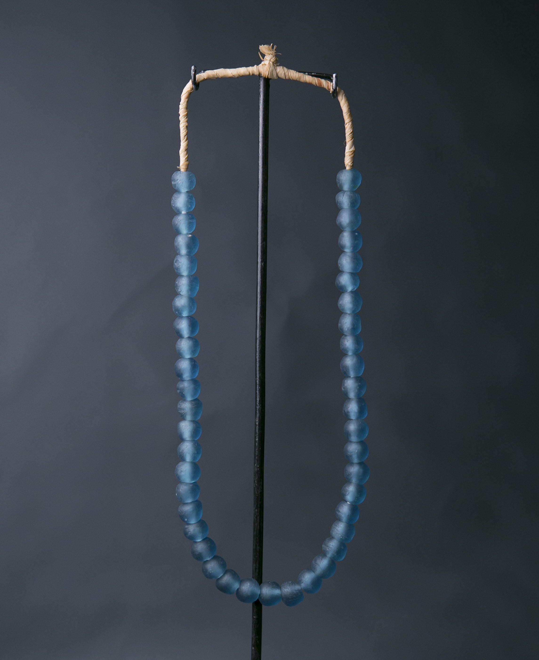 Recycled Glass Bead Necklace - Teal