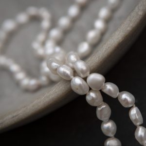 Opera Pearl Necklace, White