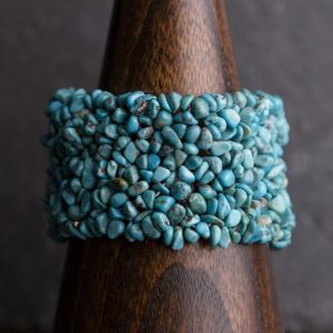 Knitted Turquoise Bracelet