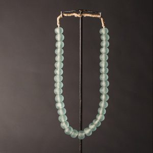 a Recycled Glass Bead Necklace large - aqua