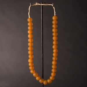 a Recycled Glass Bead Necklace large - orange