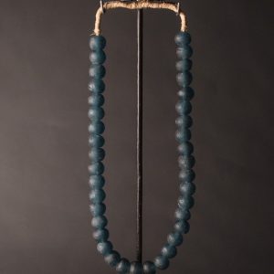 a Recycled Glass Bead Necklace large - teal