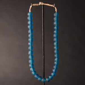 a Recycled Glass Bead Necklace large - turquoise