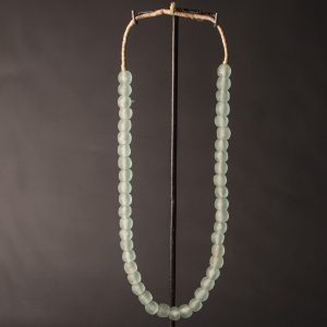 a Recycled Glass Bead Necklace - aqua