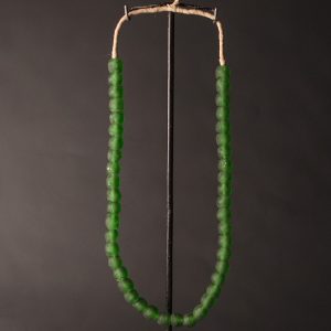 a Recycled Glass Bead Necklace - green