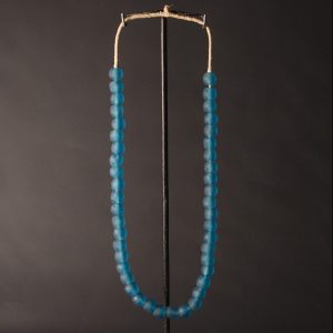 a Recycled Glass Bead Necklace - turquoise