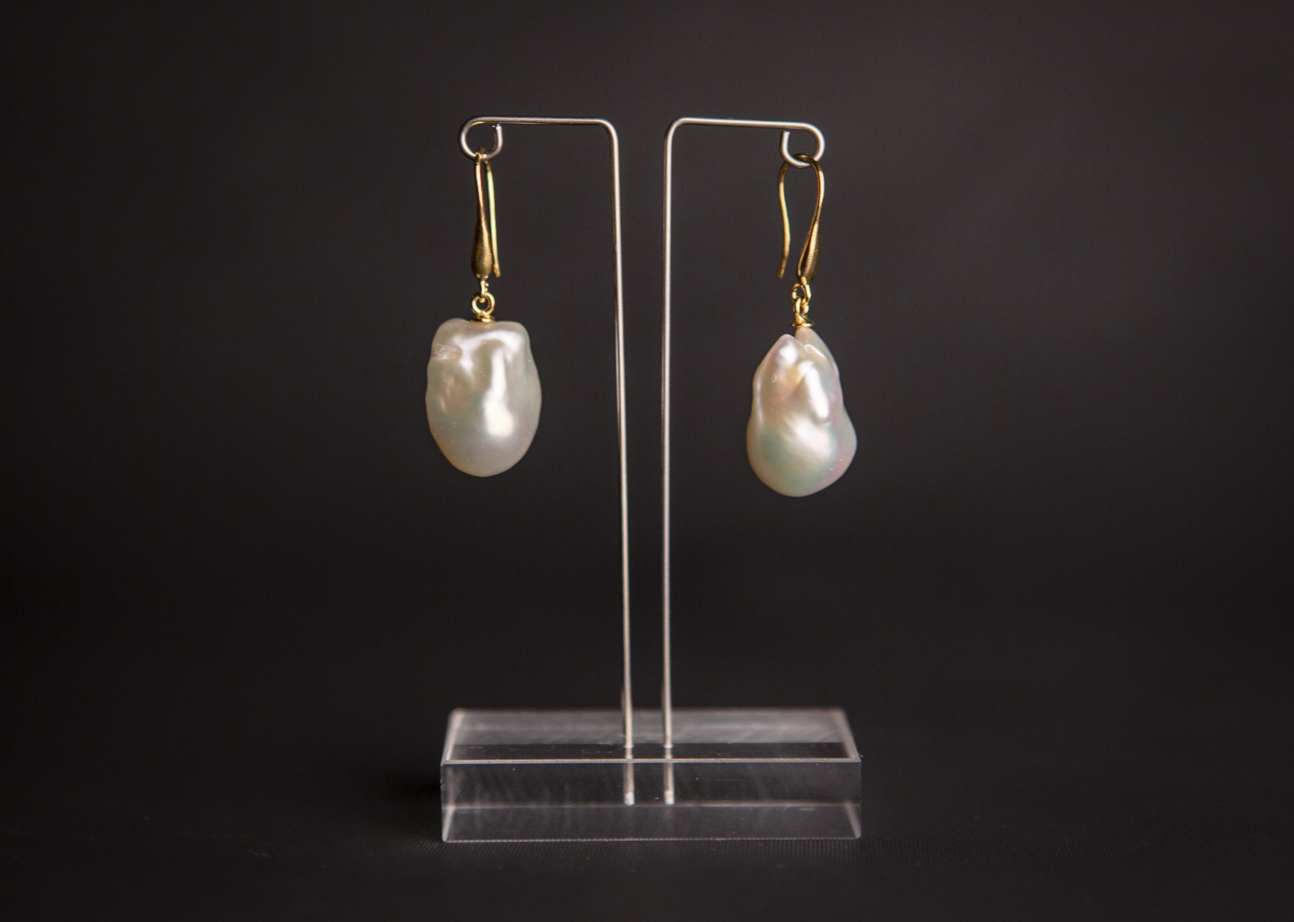 Giant Baroque Pearl Earrings - Image 3