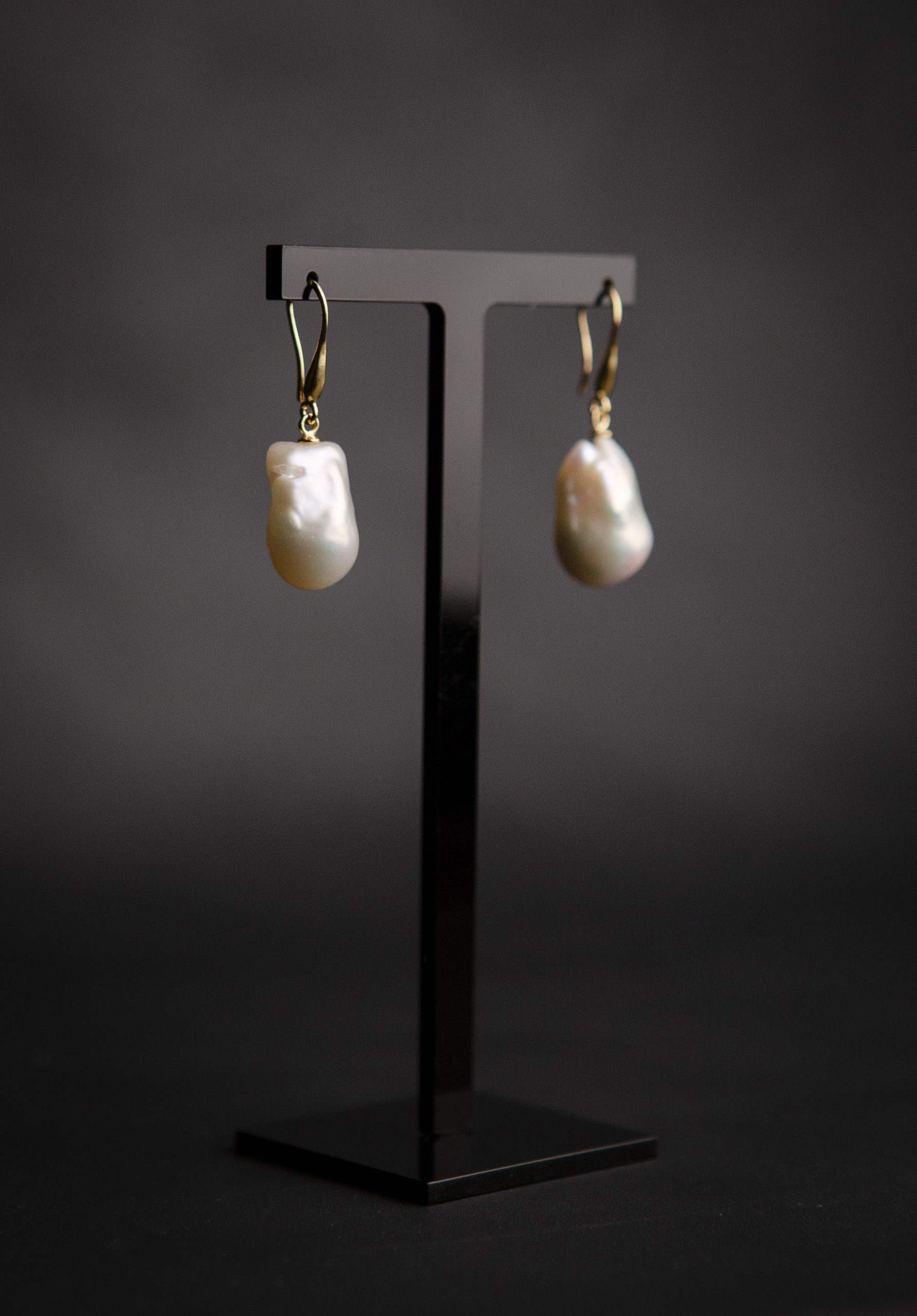 Giant Baroque Pearl Earrings - Image 4