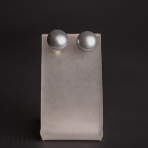grey Pearl Stud Earrings, small