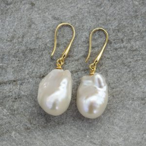 Giant Baroque Pearl Earrings