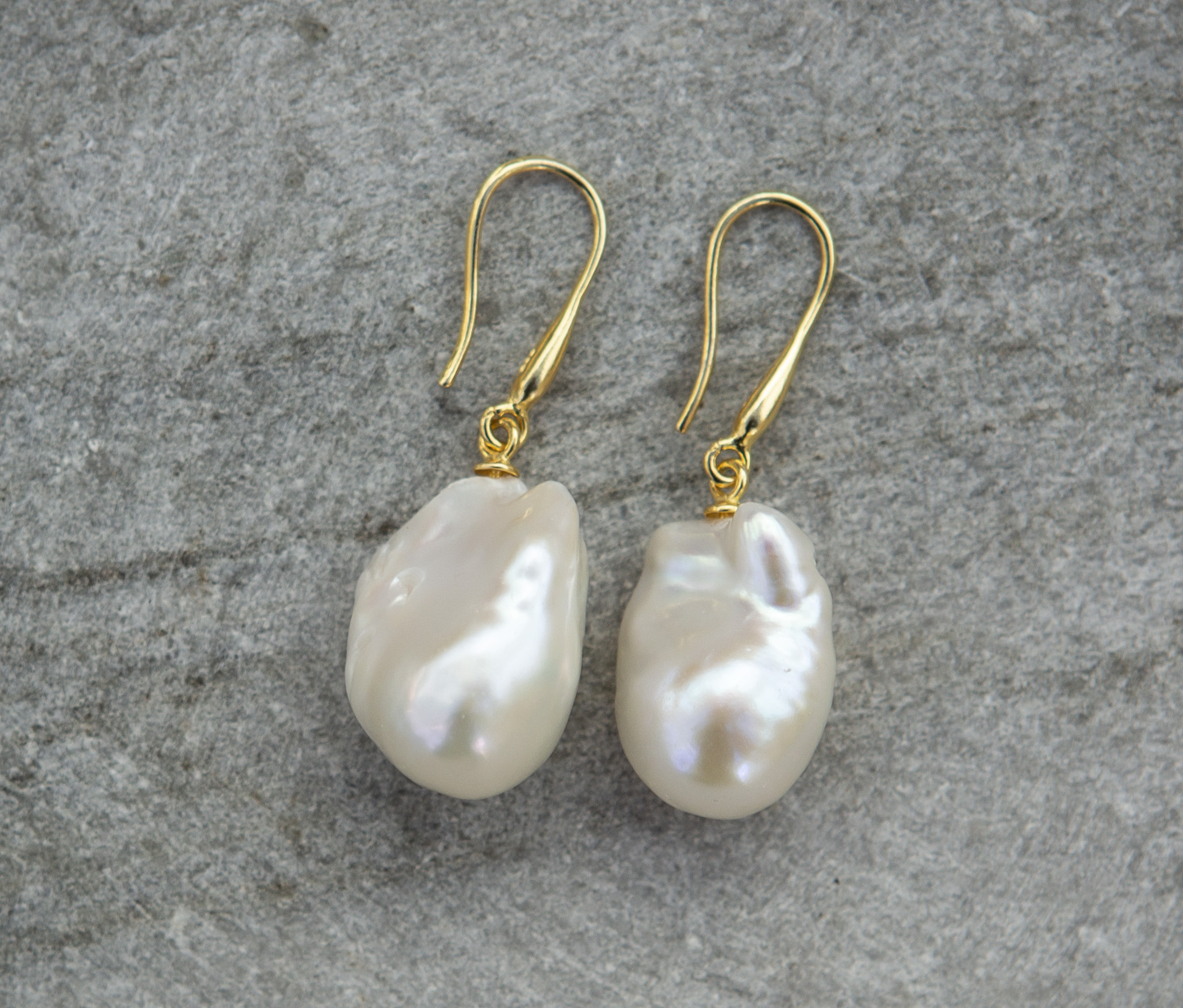 Giant Baroque Pearl Earrings