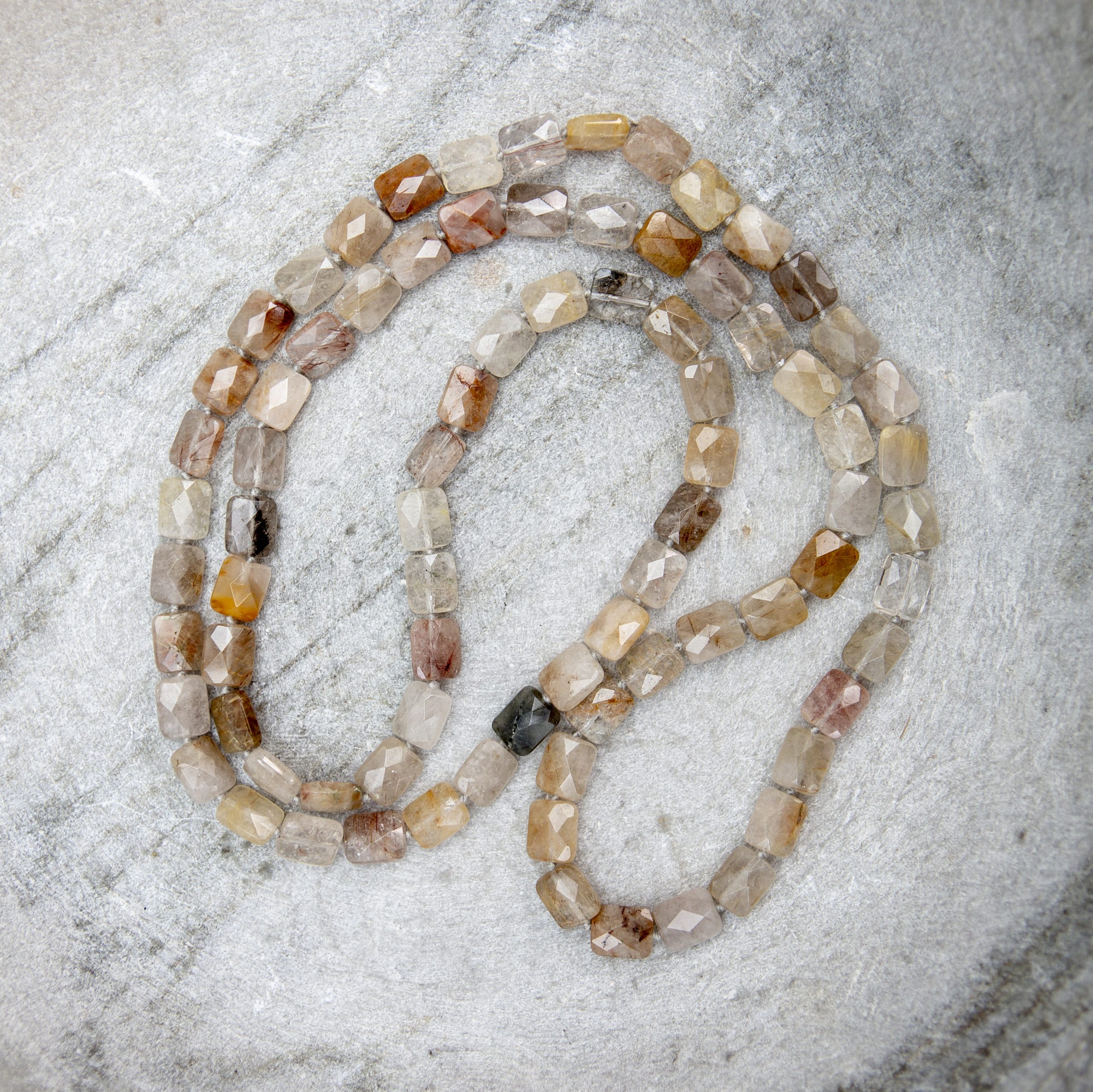 rutilated quartz faceted Flapper, rectangle - Image 3