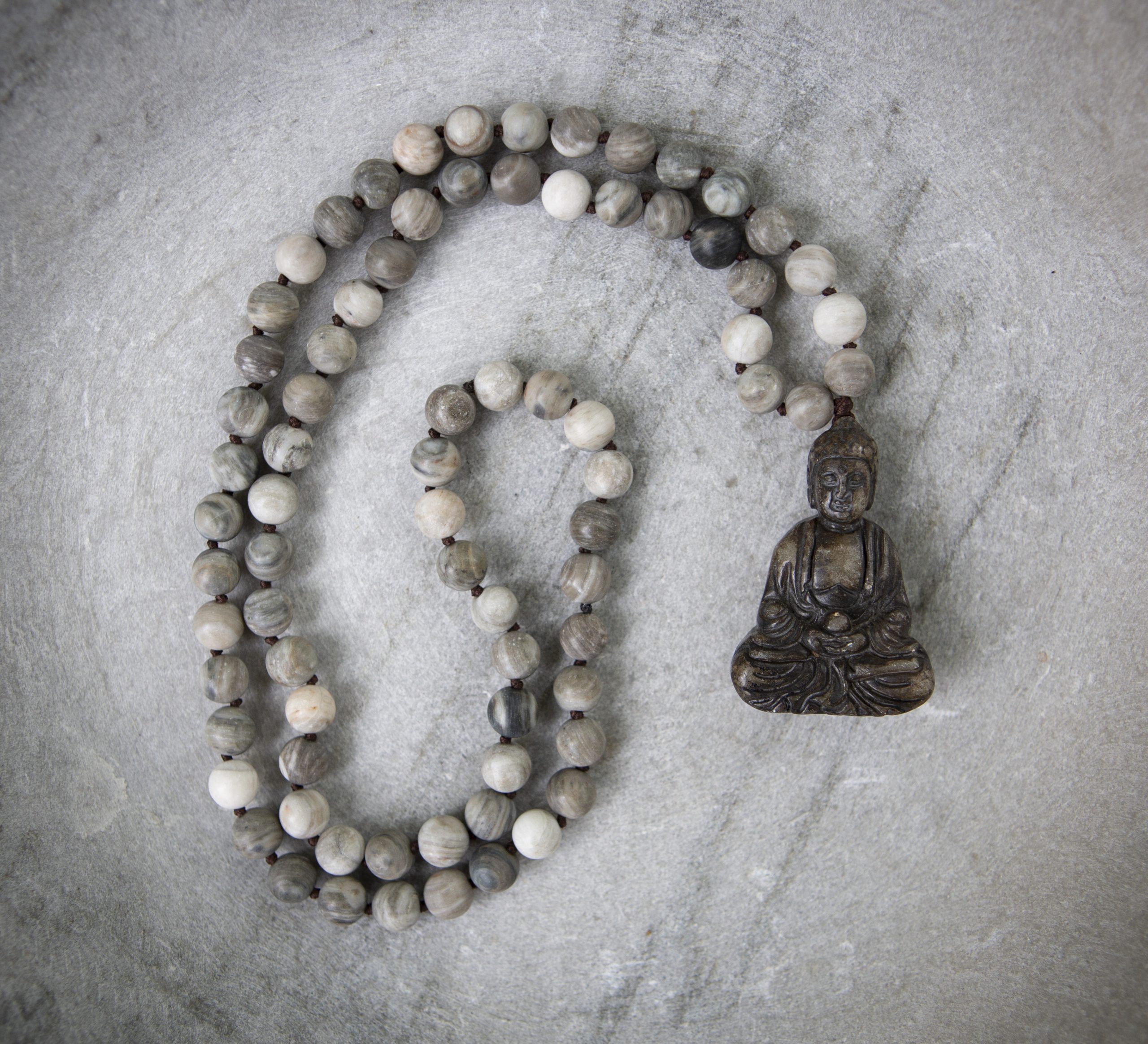 Jade vintage buddha on coffee wood jasper - Image 6