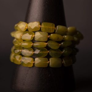 olive jade 5-strand bracelet