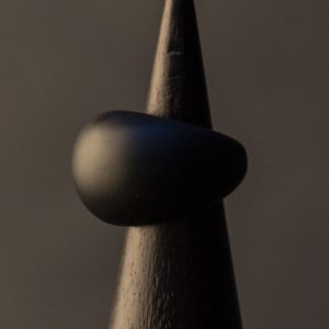 Black Agate matt Ring