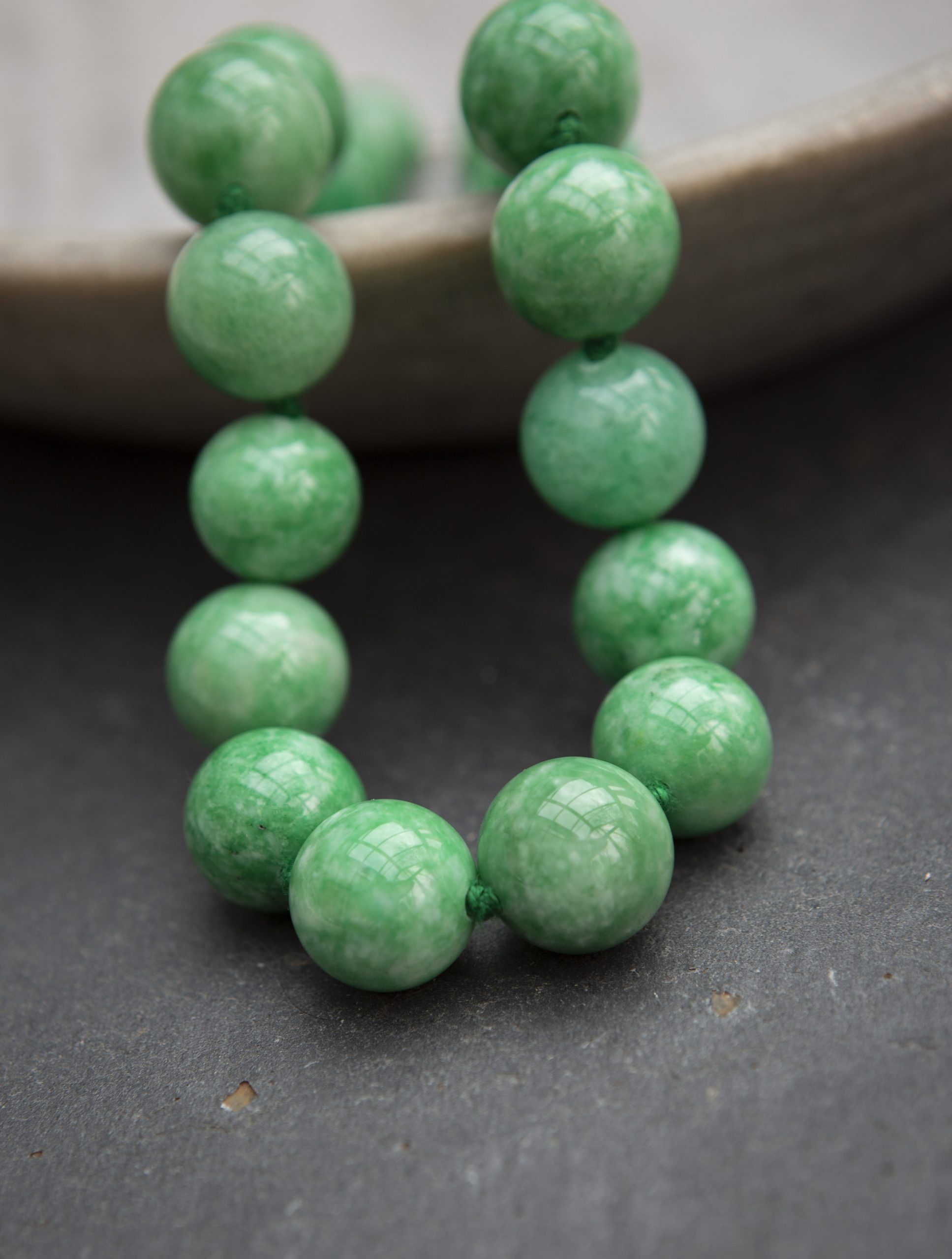 green jade ball necklace - Image 3