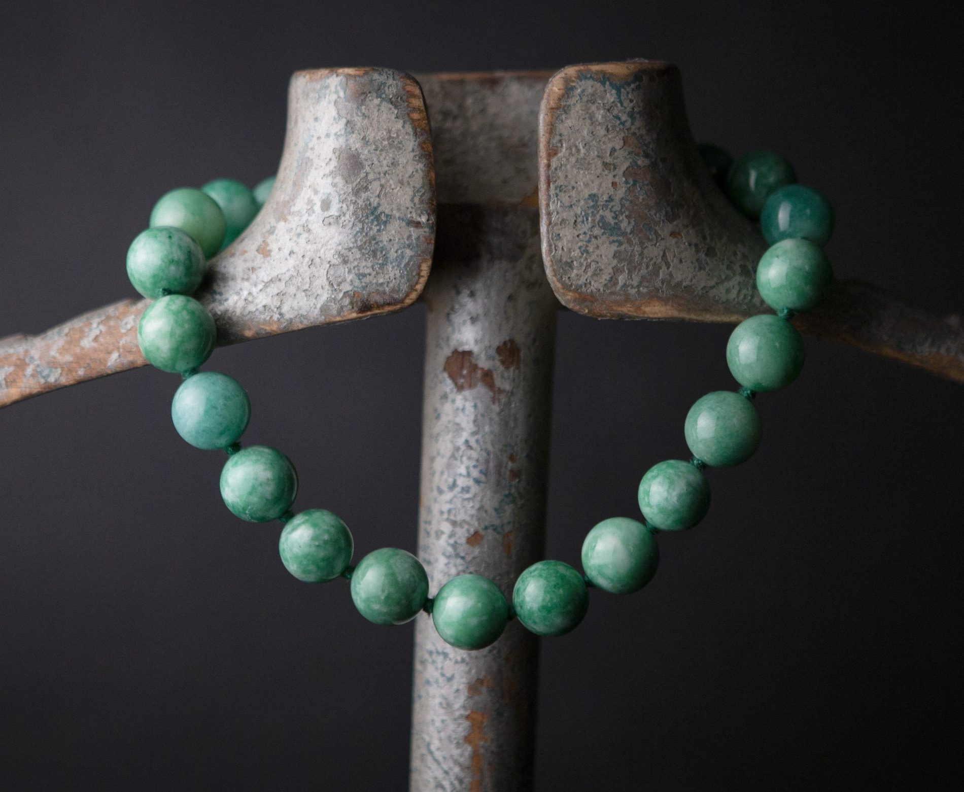 green jade ball necklace - Image 2