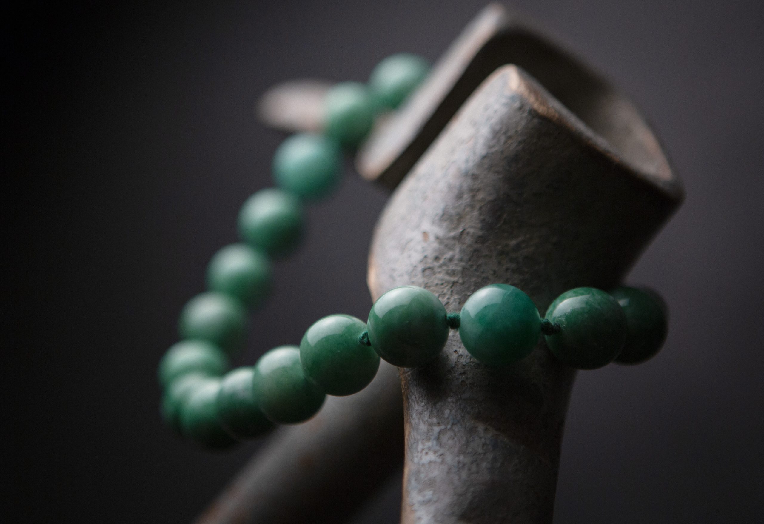 green jade ball necklace