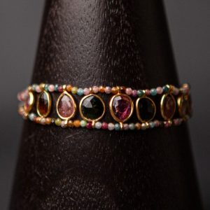- tourmaline Slice gold vermeil bracelet