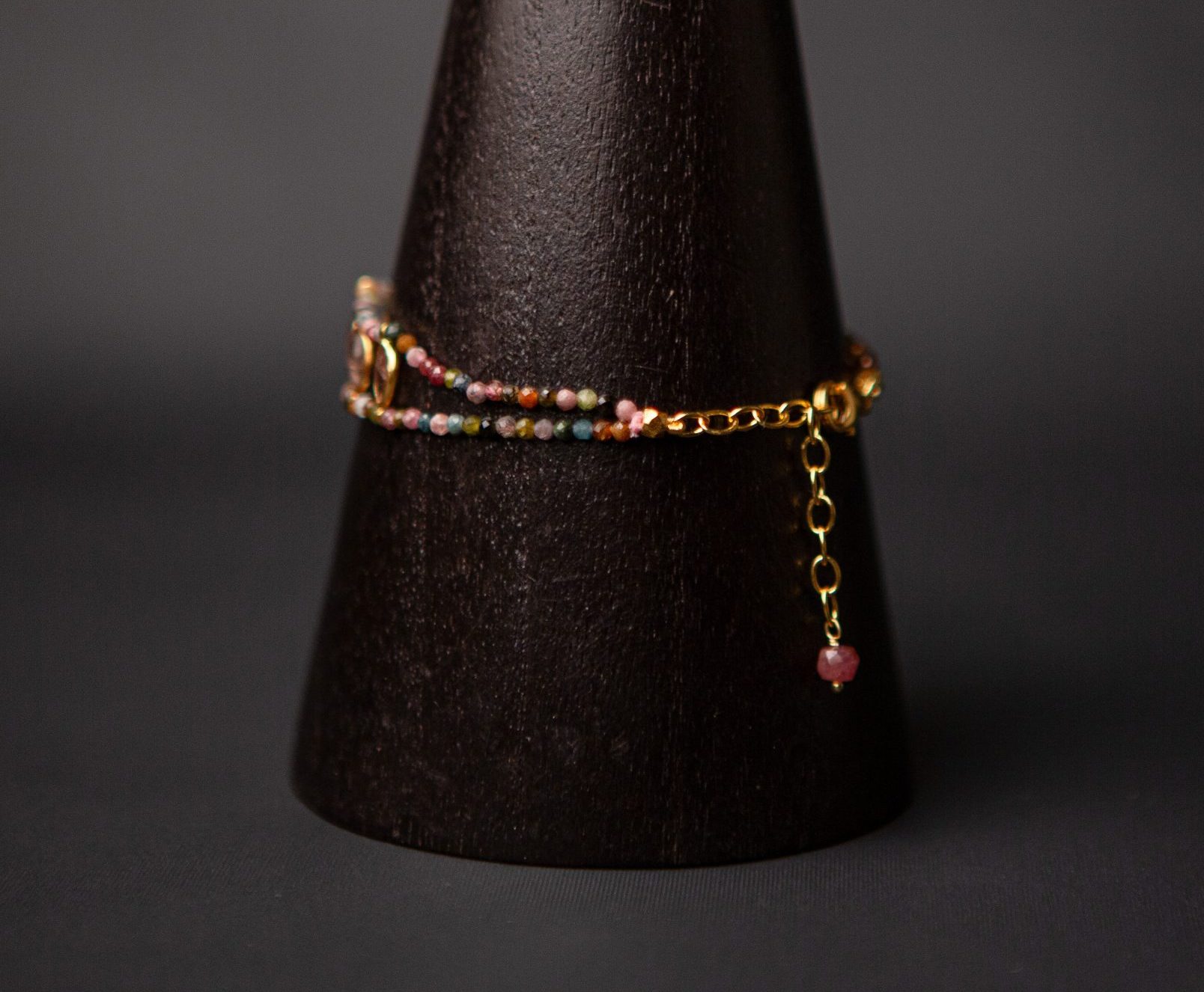 - tourmaline Slice gold vermeil bracelet - Image 2